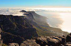 View from the top of Table Mountain along the Cape coastline